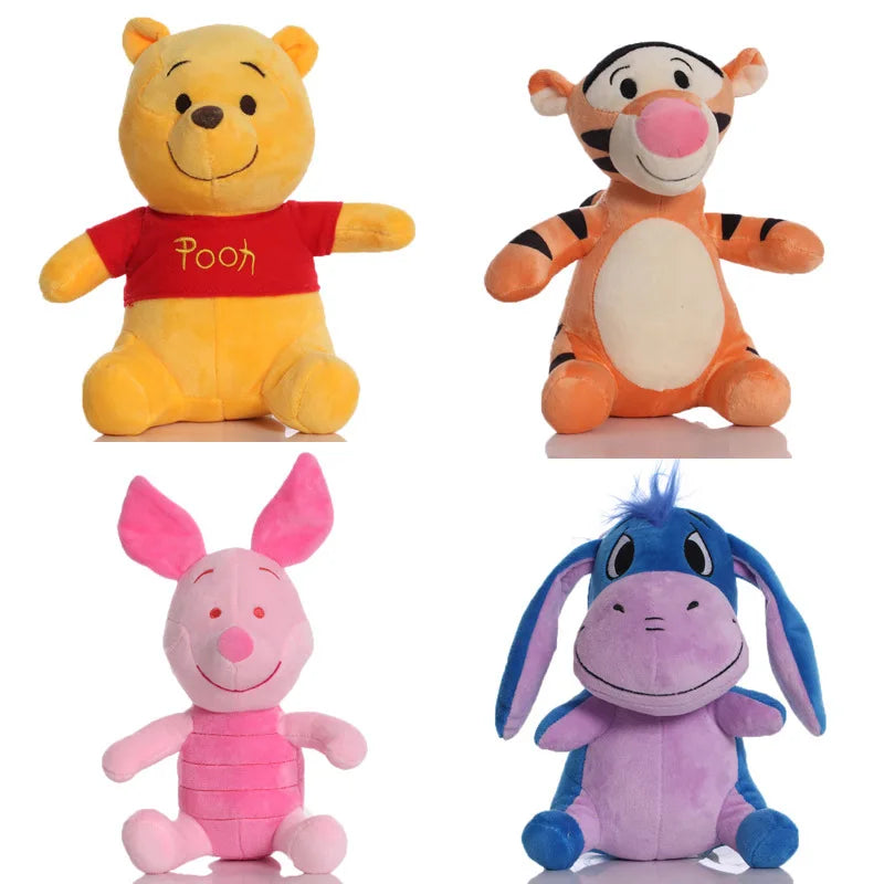 Cute Cartoon Bear Donkey Tigger Piglet Pig Plush Doll Comfortable Rag Doll Sitting Little Tiger Children's Toy Cute Cartoon Bear Donkey Tigger Piglet Pig Plush Doll Comfortable Rag Doll Sitting Little Tiger Children's Toy